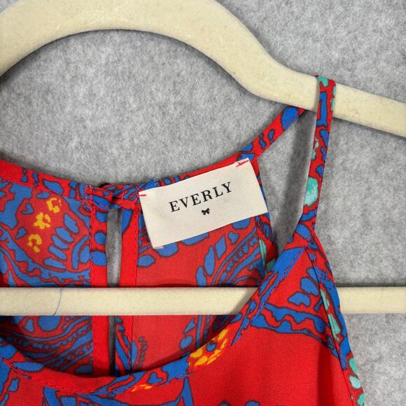 Everly Tank Top Small Paisley Flowy Feminine Resort Cruise Mediterranean Cottage - Picture 4 of 9